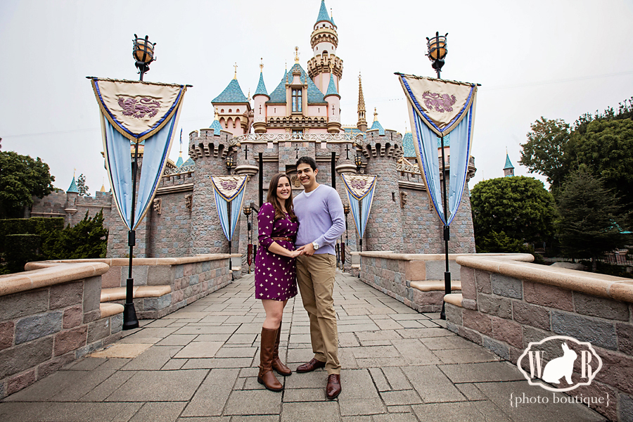 Engagement at Disneyland Castle Photo