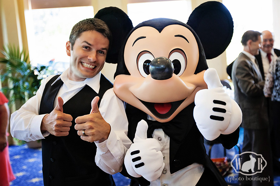 Disneyland Hotel Wedding Mickey and Minnie as Wedding Guests