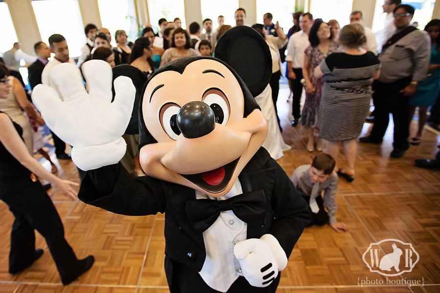 Disneyland Hotel Wedding Mickey and Minnie as Wedding Guests