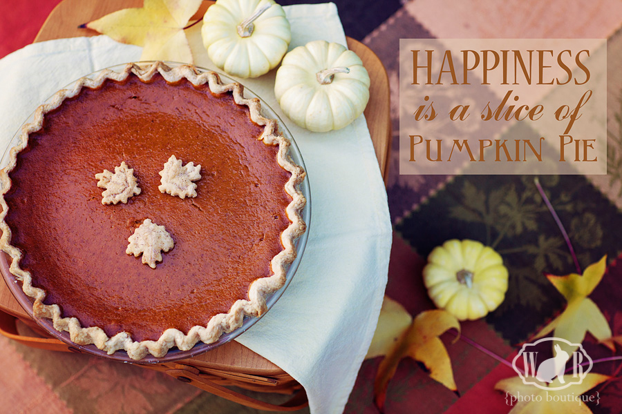 Happiness is a slice of pumpkin pie // White Rabbit Photo Boutique