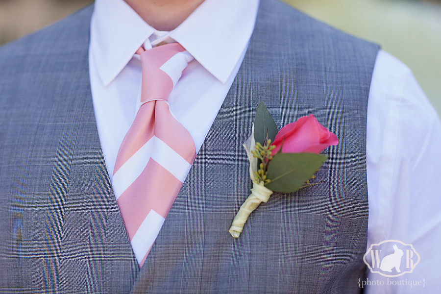 pink groomsman tie