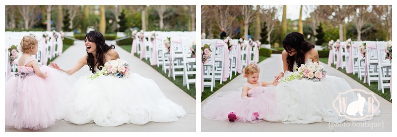 Disneyland Hotel Rose Court Garden Wedding // White Rabbit Photo Boutique