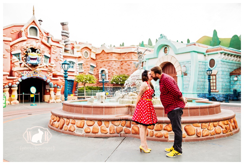 Disneybound Mickey and Minnie Toontown Engagement Photos at Disneyland // White Rabbit Photo Boutique
