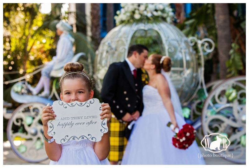 Disneyland Hotel Wedding Rose Court Garden Ceremony