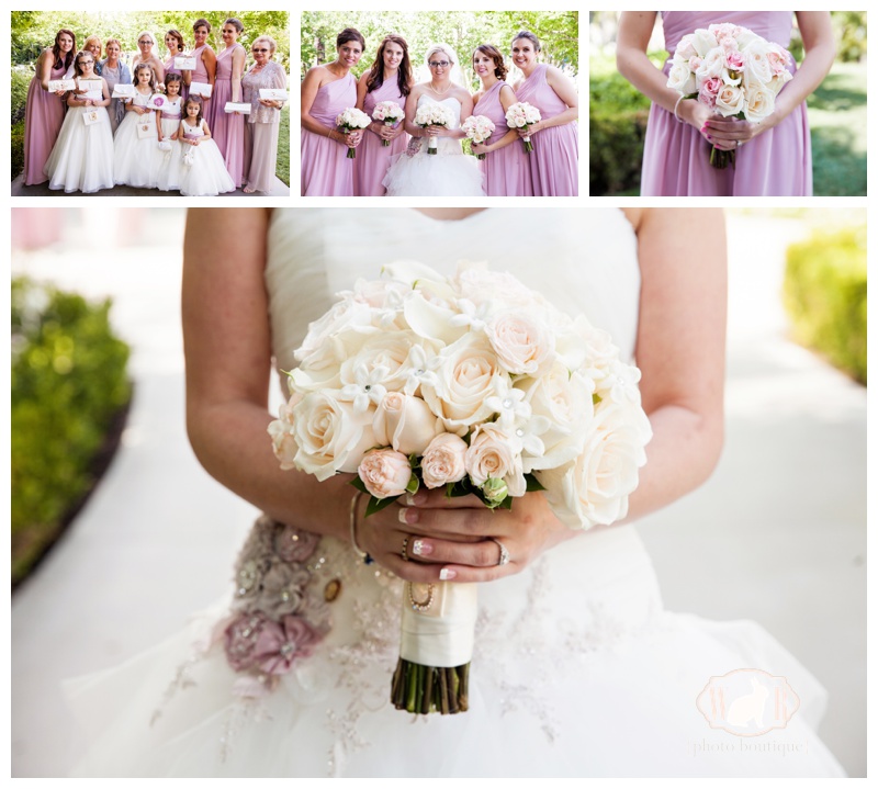 Blush wedding colors, bridal party