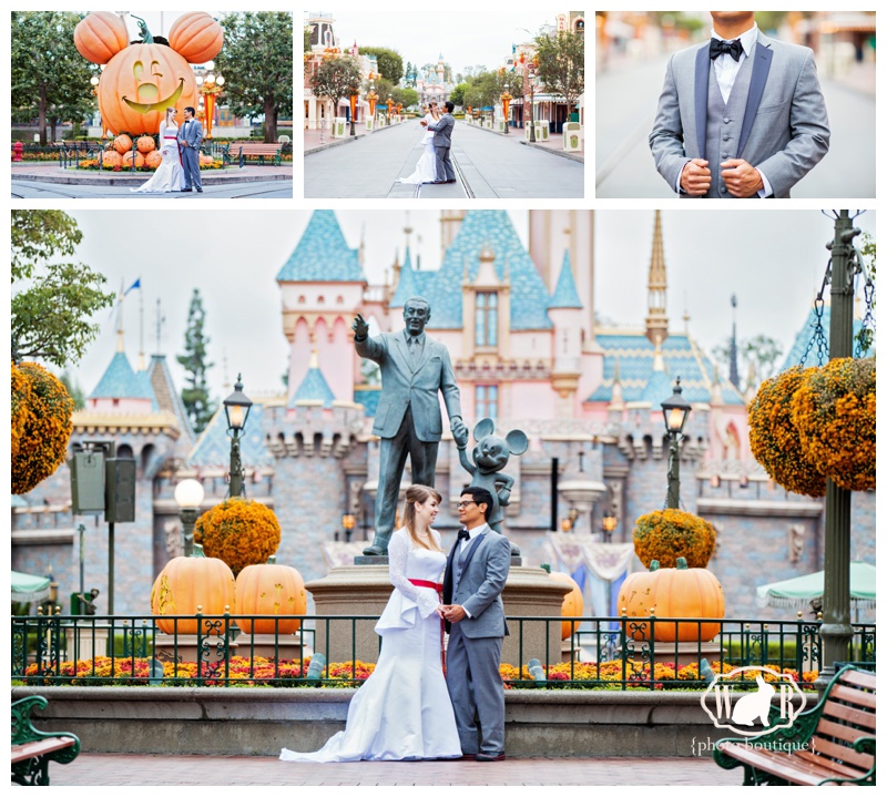 Disney Wedding Morning Castle Photos