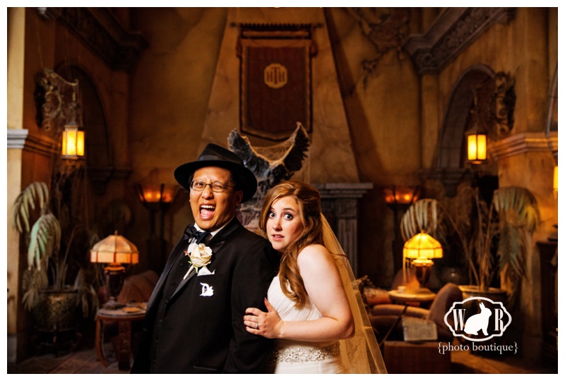 Disneyland Tower of Terror Wedding Photos, Halloween Wedding Photos