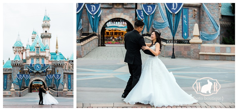 Disneyland Wedding Photos, Fairytale Wedding, Princess Wedding, Disney Fairy Tale Wedding Photos, Disneyland Morning Castle Session, Disneyland Castle Wedding