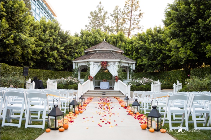 Disneyland Hotel Rose Court Garden Wedding October Grand Californian Reception Trillium Room 