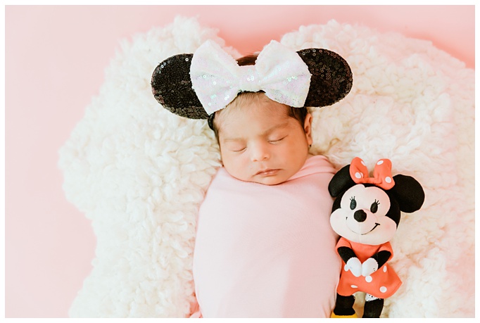 Minnie Mouse newborn photoshoot
