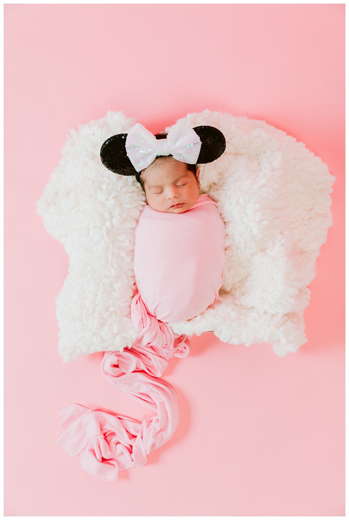 Minnie Mouse newborn photoshoot