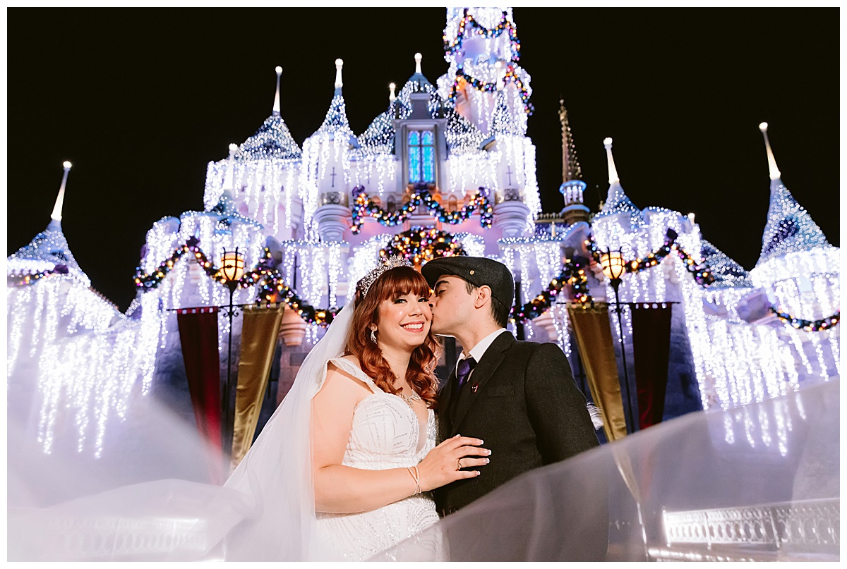 Married at the Disneyland Hotel Sleeping Beauty Castle Session