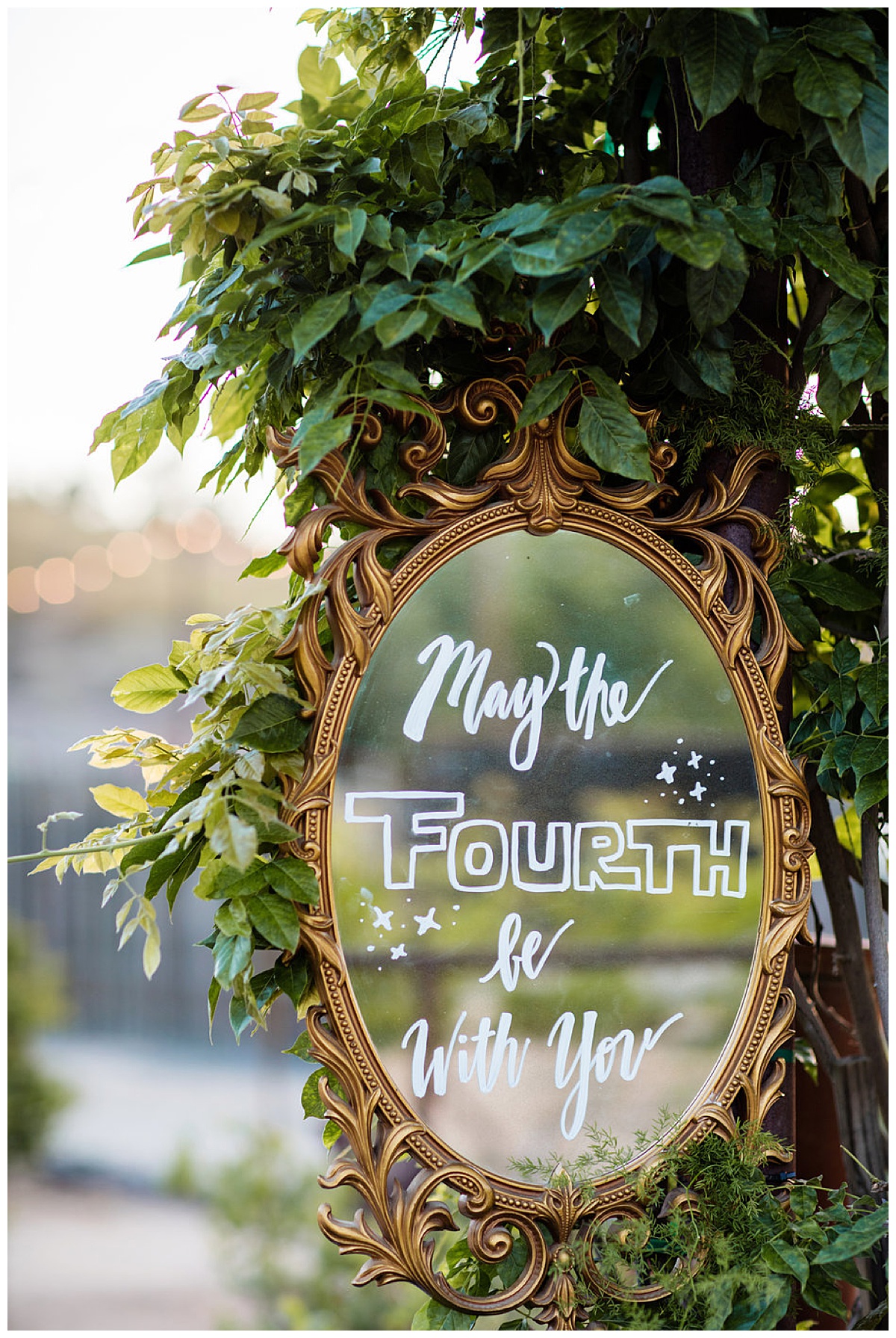 Reception Sign for a Star Wars themed wedding