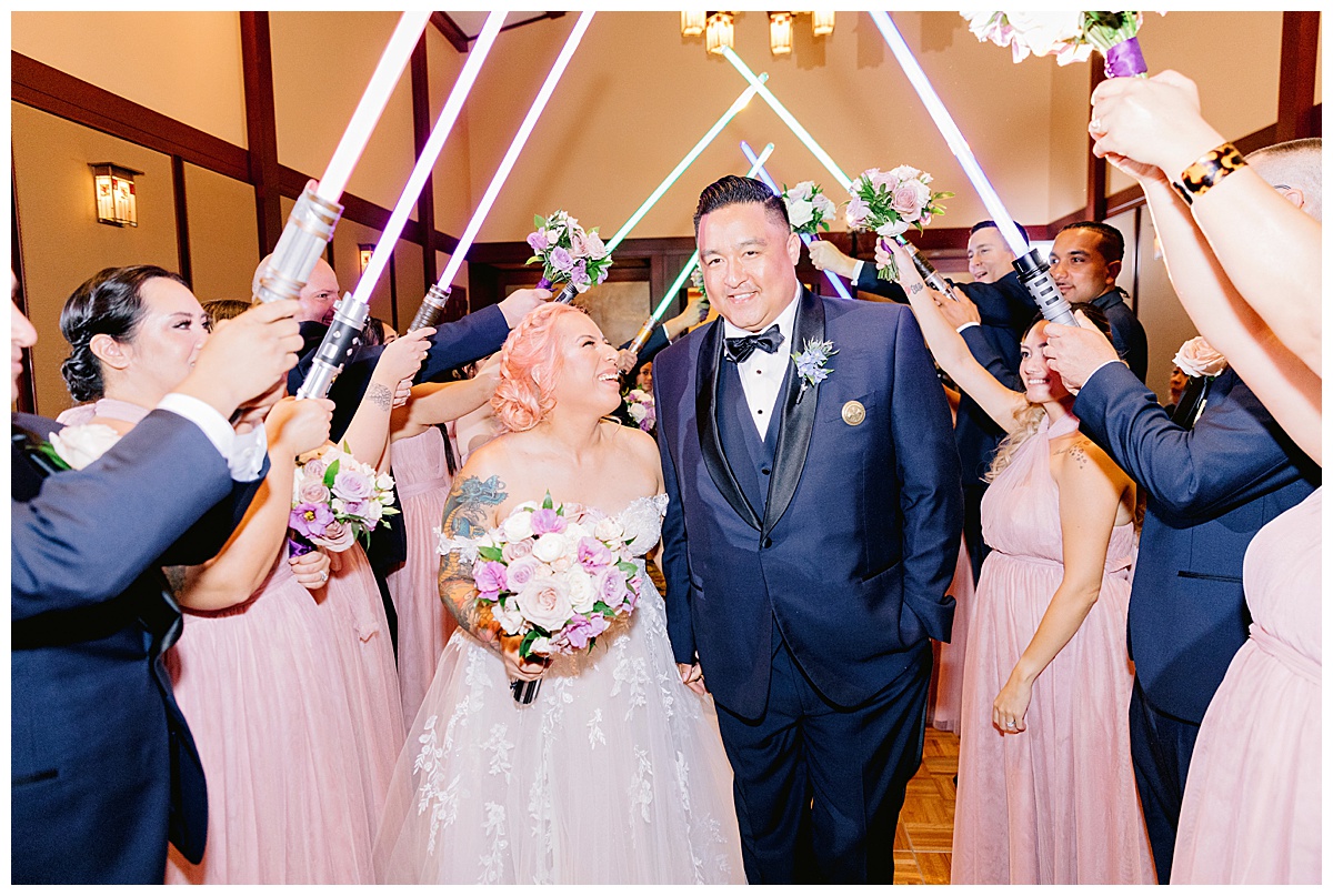 May the Fourth Be With You: Star Wars Weddings. A light saber entrance into the wedding reception.