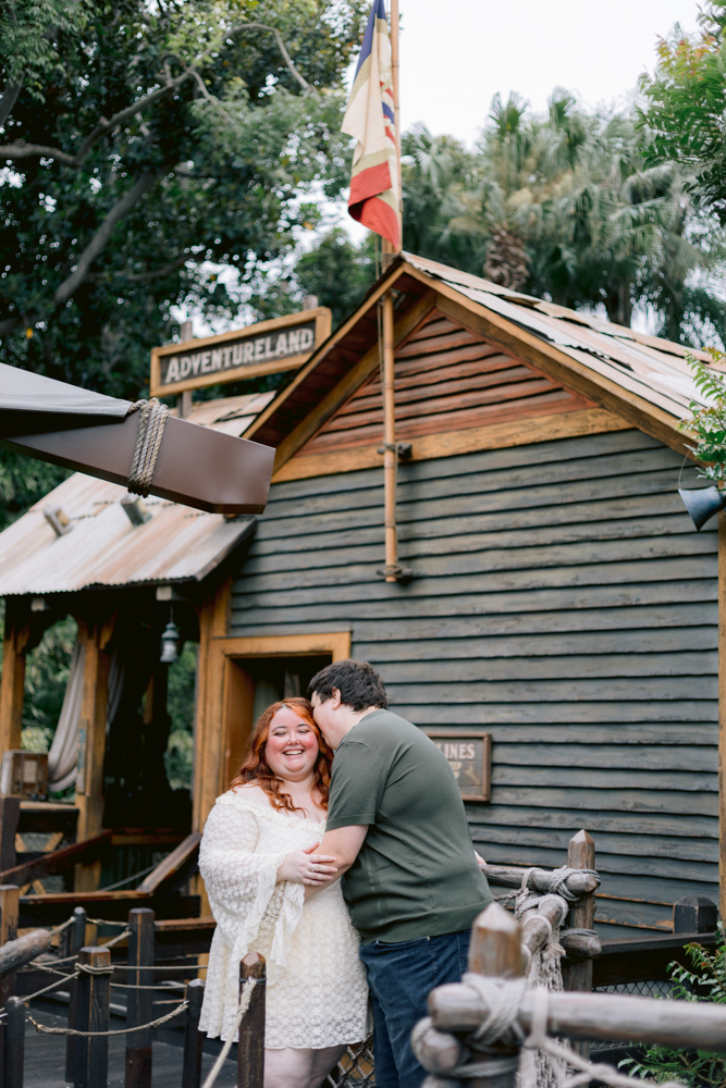 Disneyland engagement session with candid moments