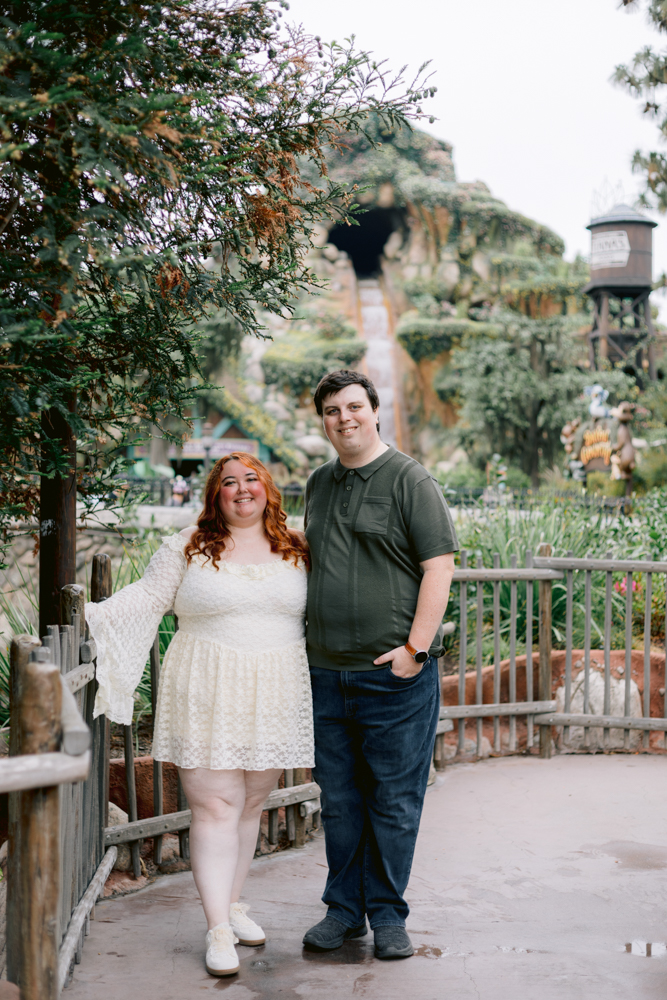 Disneyland engagement session with candid moments