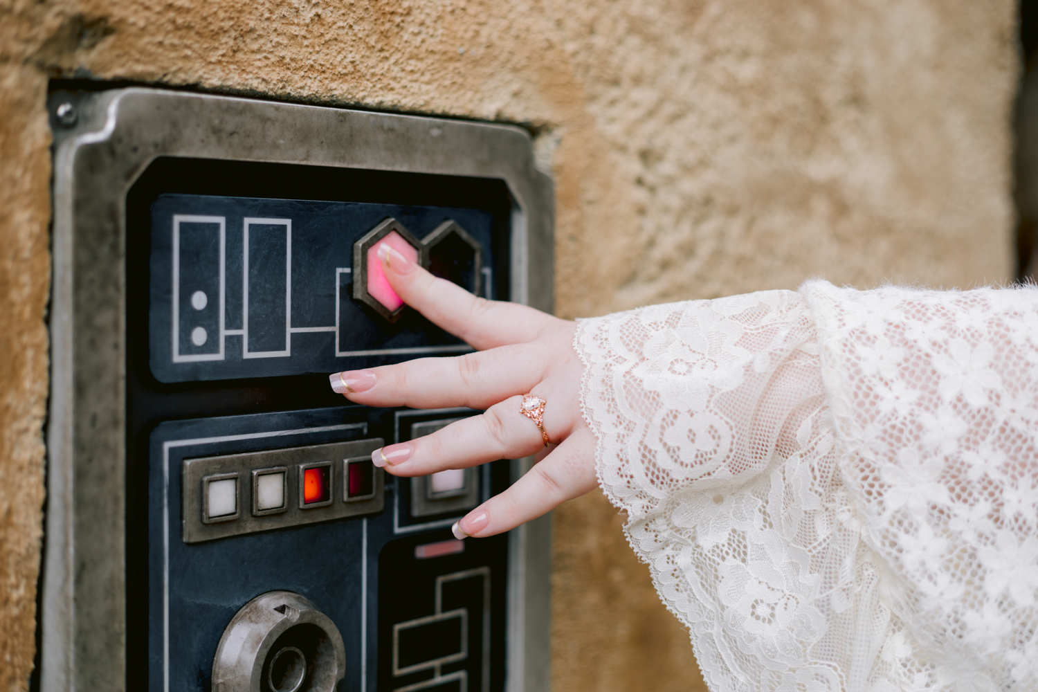 Disneyland engagement session with candid moments