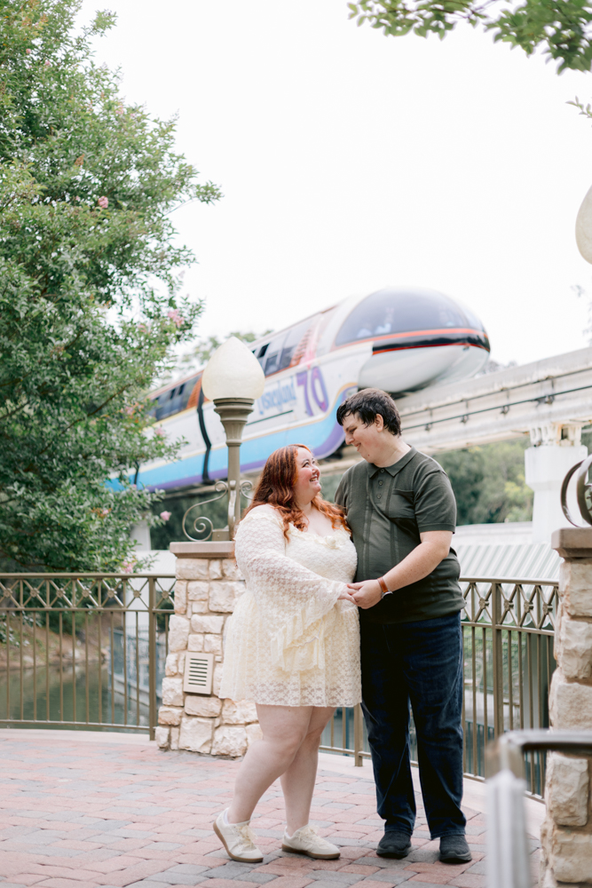 Disneyland engagement session with candid moments