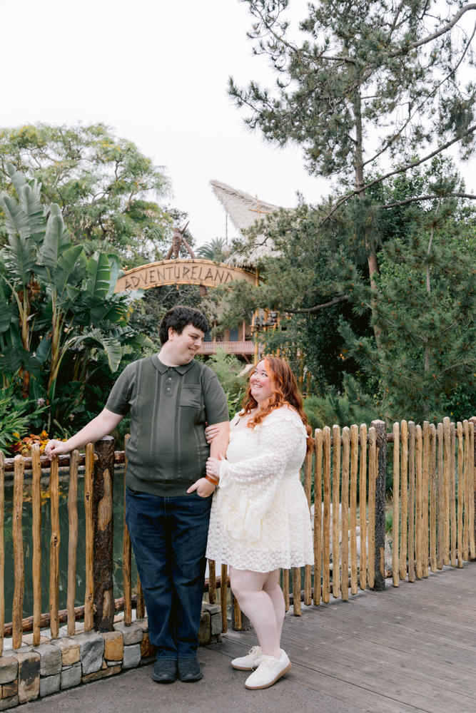 Disneyland engagement session with candid moments