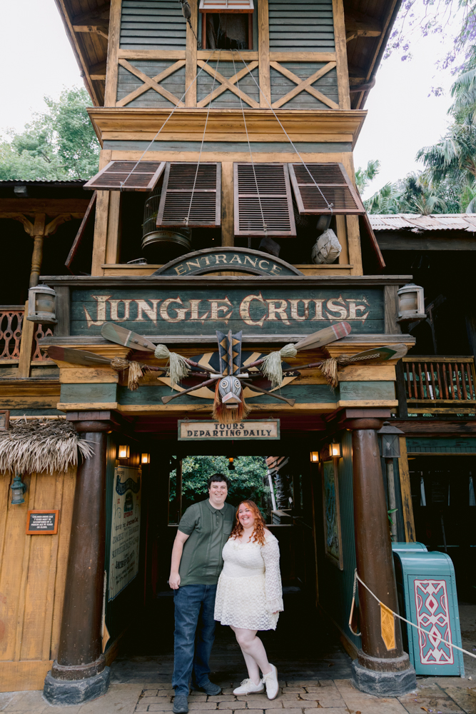 Disneyland engagement session with candid moments