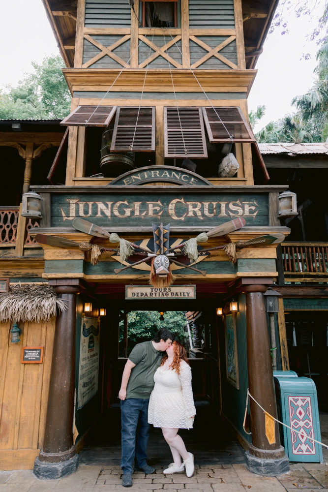 Disneyland engagement session with candid moments