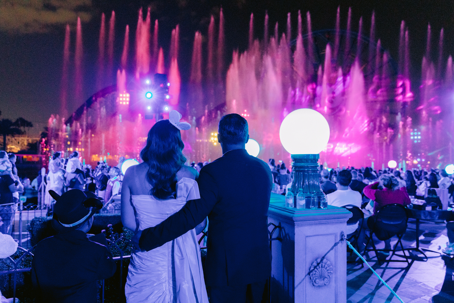 Disneyland vow renewal at the Animation Building captured by a Disneyland wedding photographer World of Color and Soaring