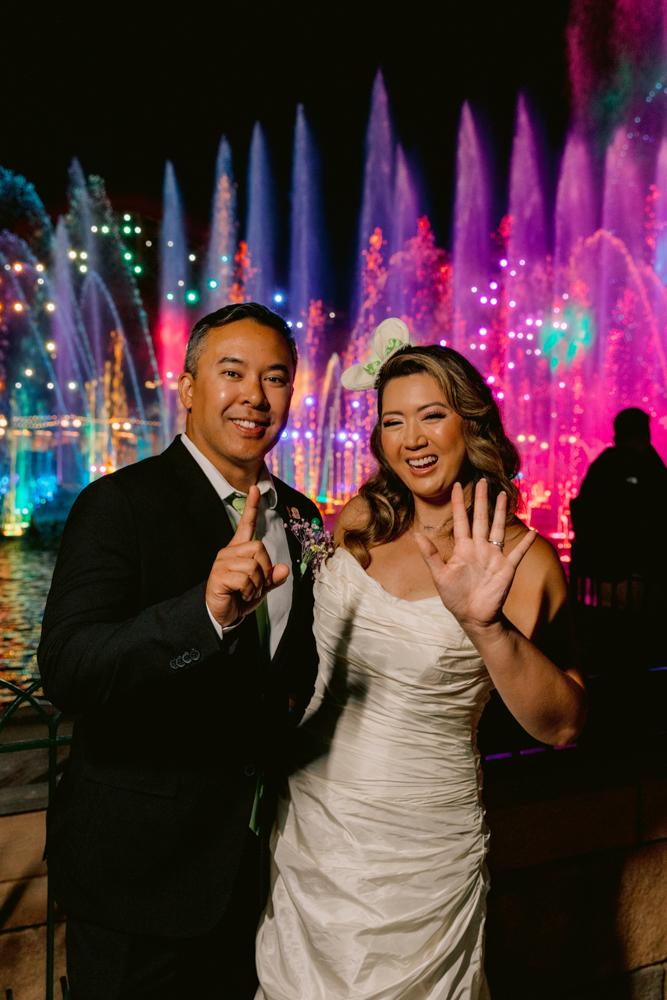 Disneyland vow renewal at the Animation Building captured by a Disneyland wedding photographer World of Color and Soaring