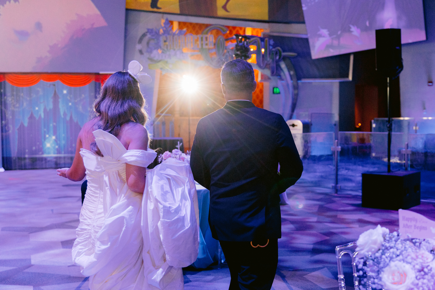 Disneyland vow renewal at the Animation Building captured by a Disneyland wedding photographer Animation Building Wedding