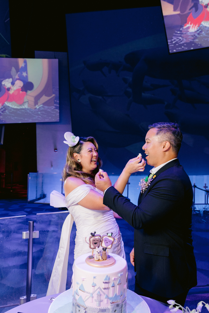 Disneyland vow renewal at the Animation Building captured by a Disneyland wedding photographer Animation Building Wedding