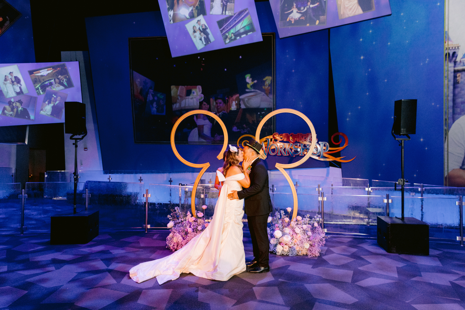 Disneyland vow renewal at the Animation Building captured by a Disneyland wedding photographer Animation Building Wedding