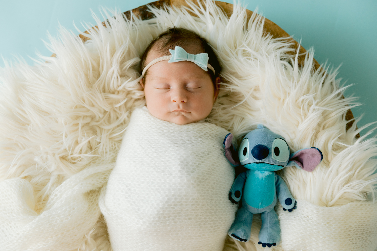 Disney inspired newborn session photographed in Orange County