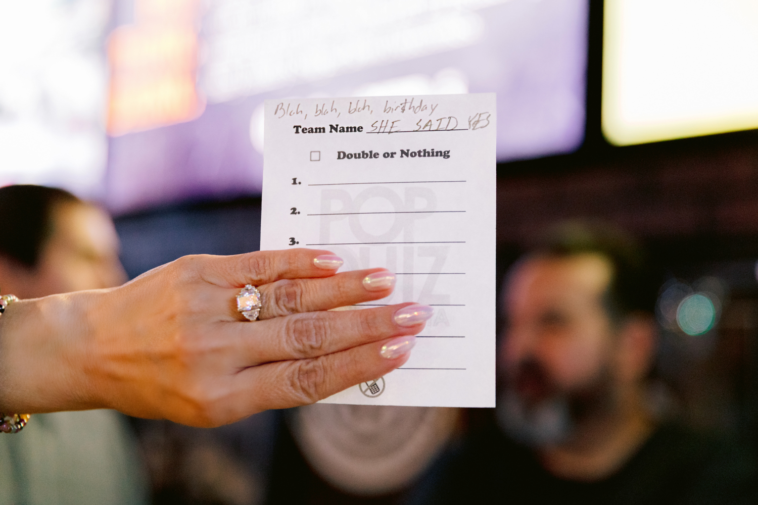 Surprise proposal at Kelly’s Korner Tavern captured by an Orange County wedding photographer