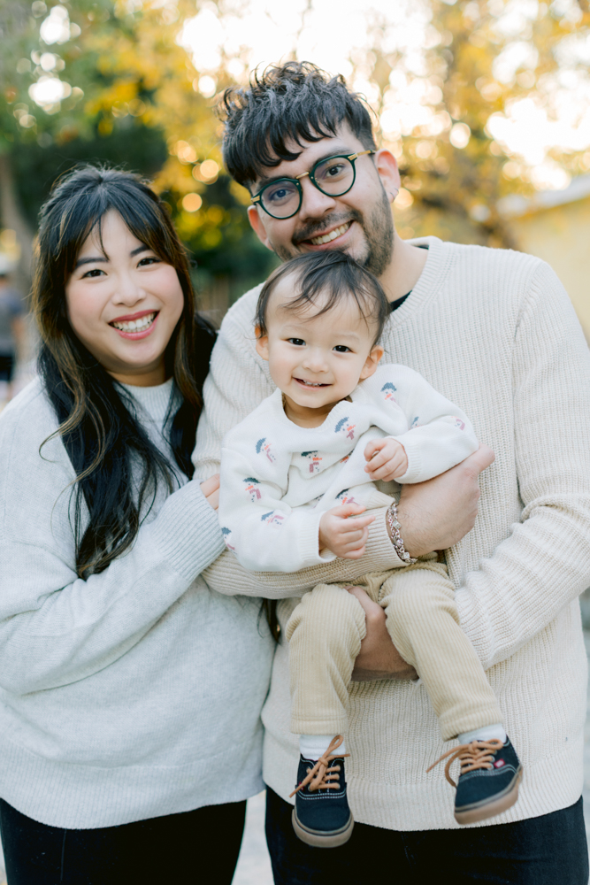 Christmas mini session in Orange, CA with a family during the holidays
