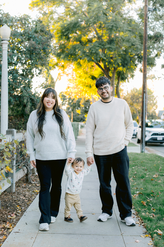 Christmas mini session in Orange, CA with a family during the holidays