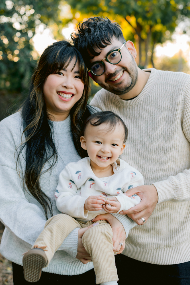 Holiday family photos taken in Orange, California
Christmas family mini session with a toddler in Orange County