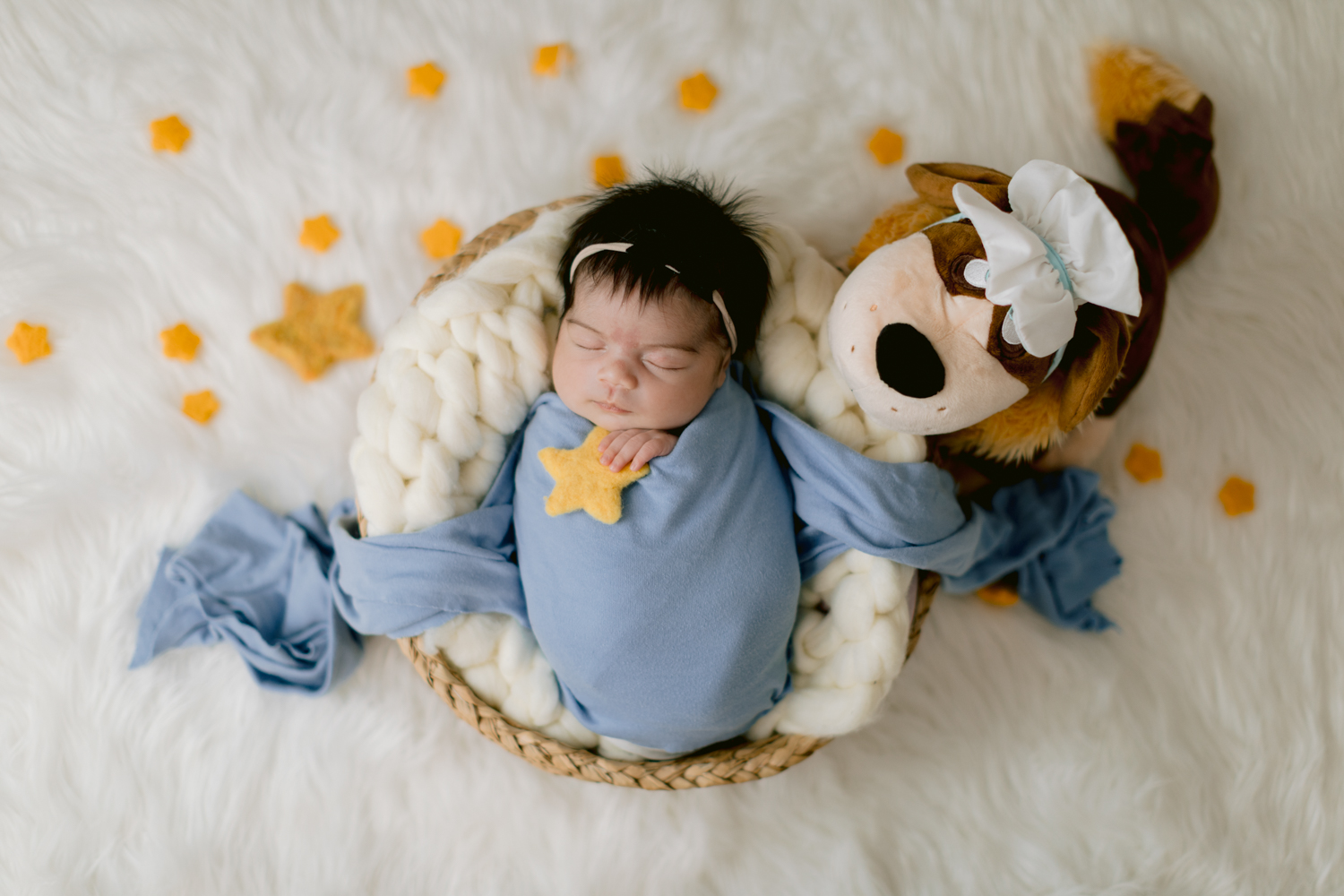 Disney themed newborn photos taken in Santa Ana, California