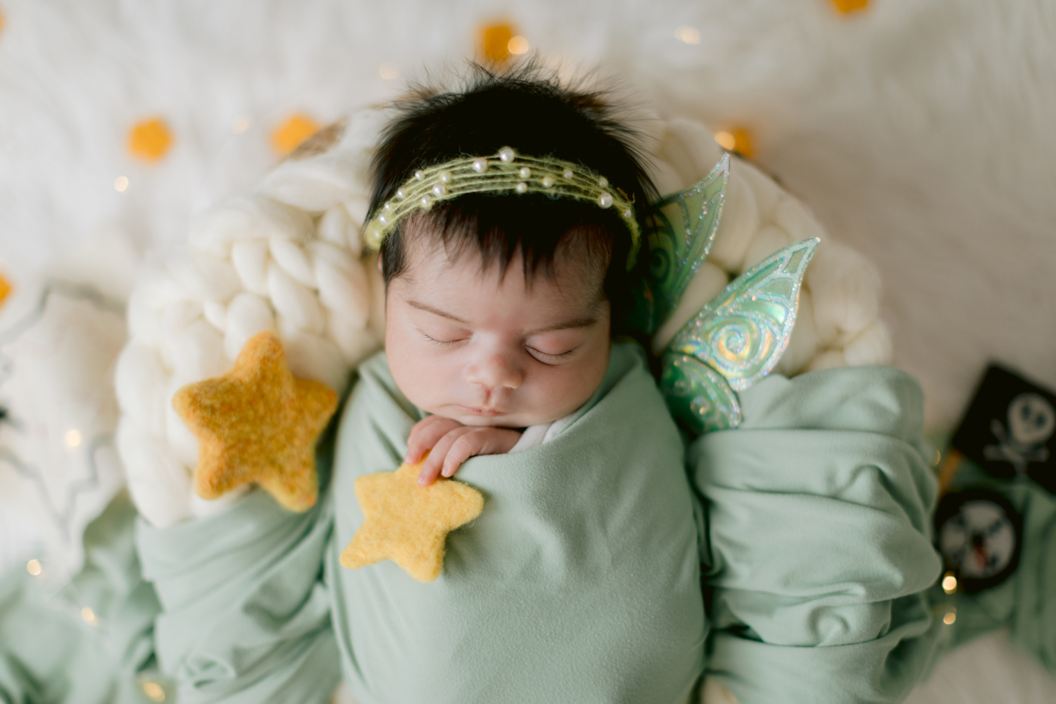 Disney themed newborn photos taken in Santa Ana, California