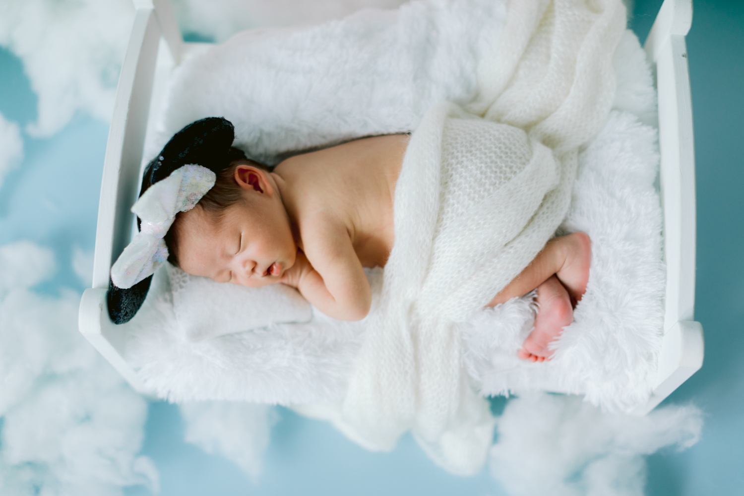 Disney-themed newborn photos taken in Santa Ana, California