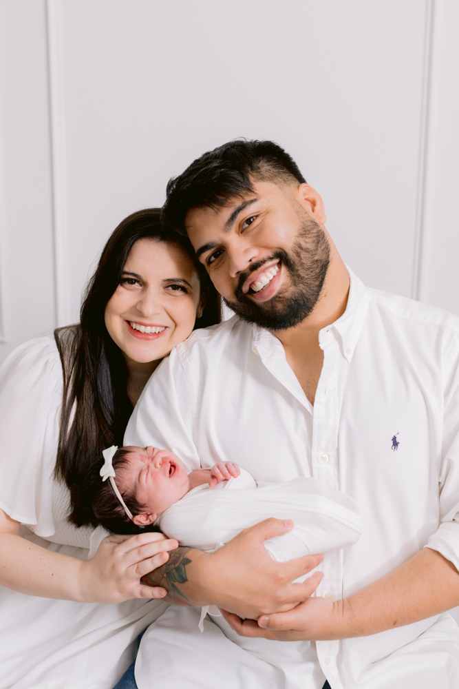 Family portraits during a newborn session at a Santa Ana studio