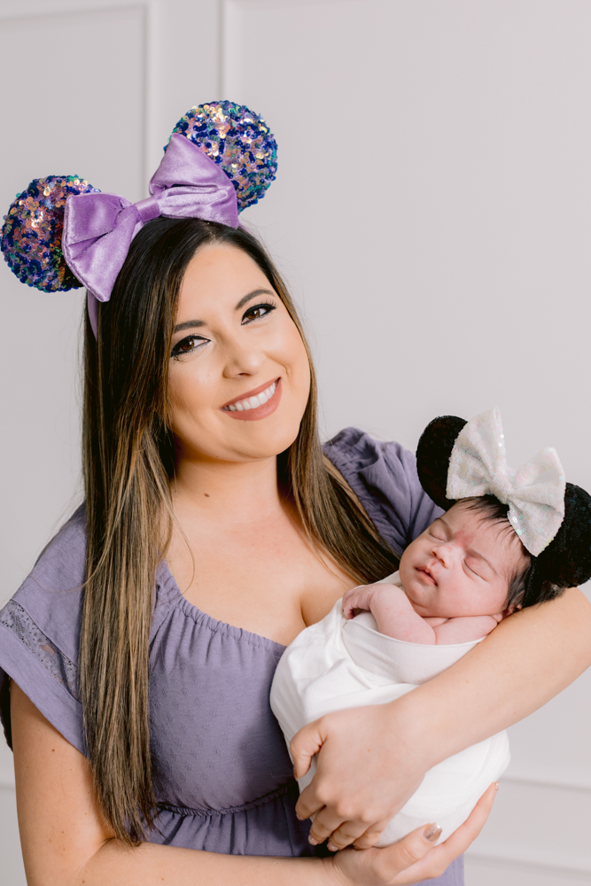 Family portraits during a newborn session at a Santa Ana studio