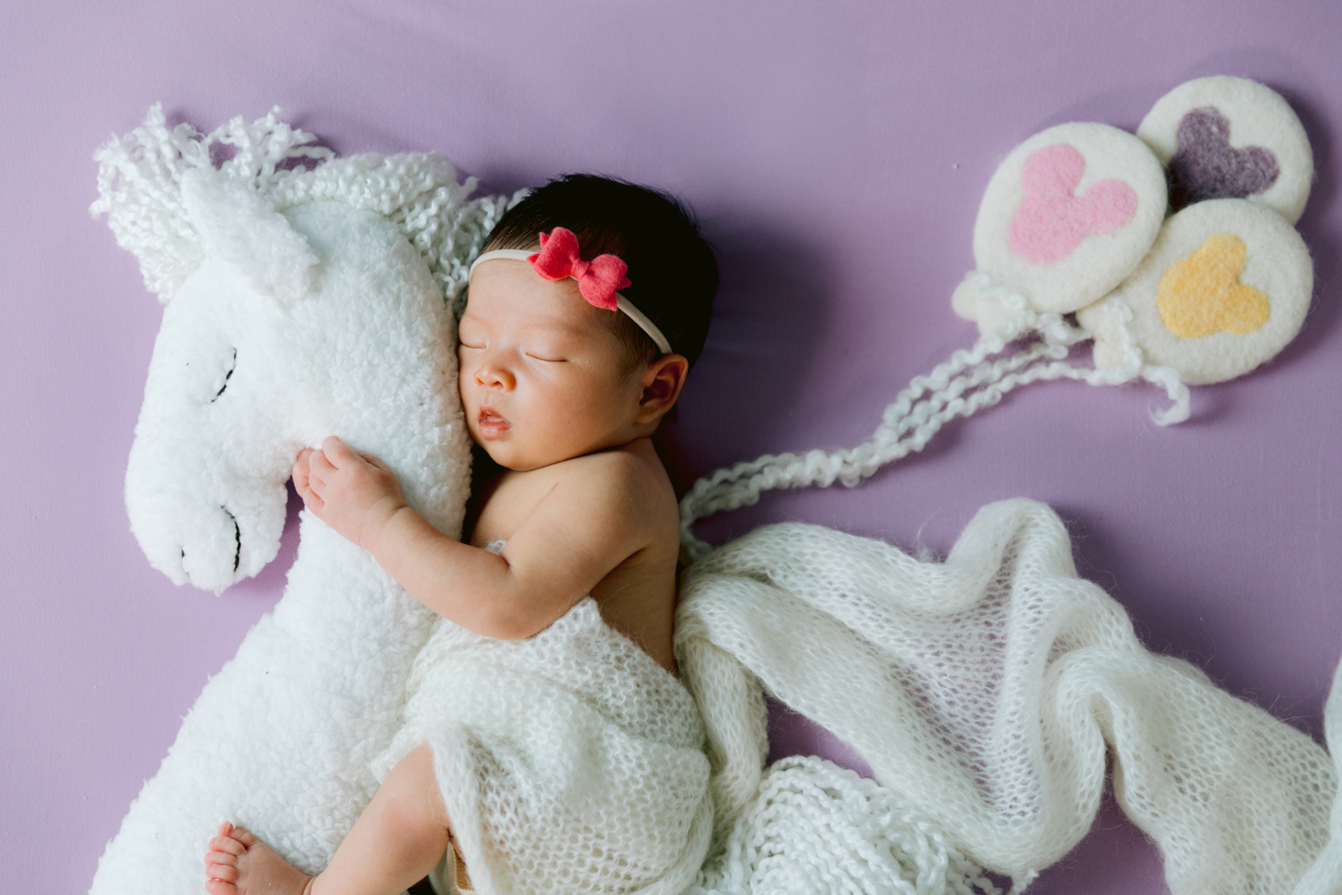 Disney-themed newborn photos taken in Santa Ana, California