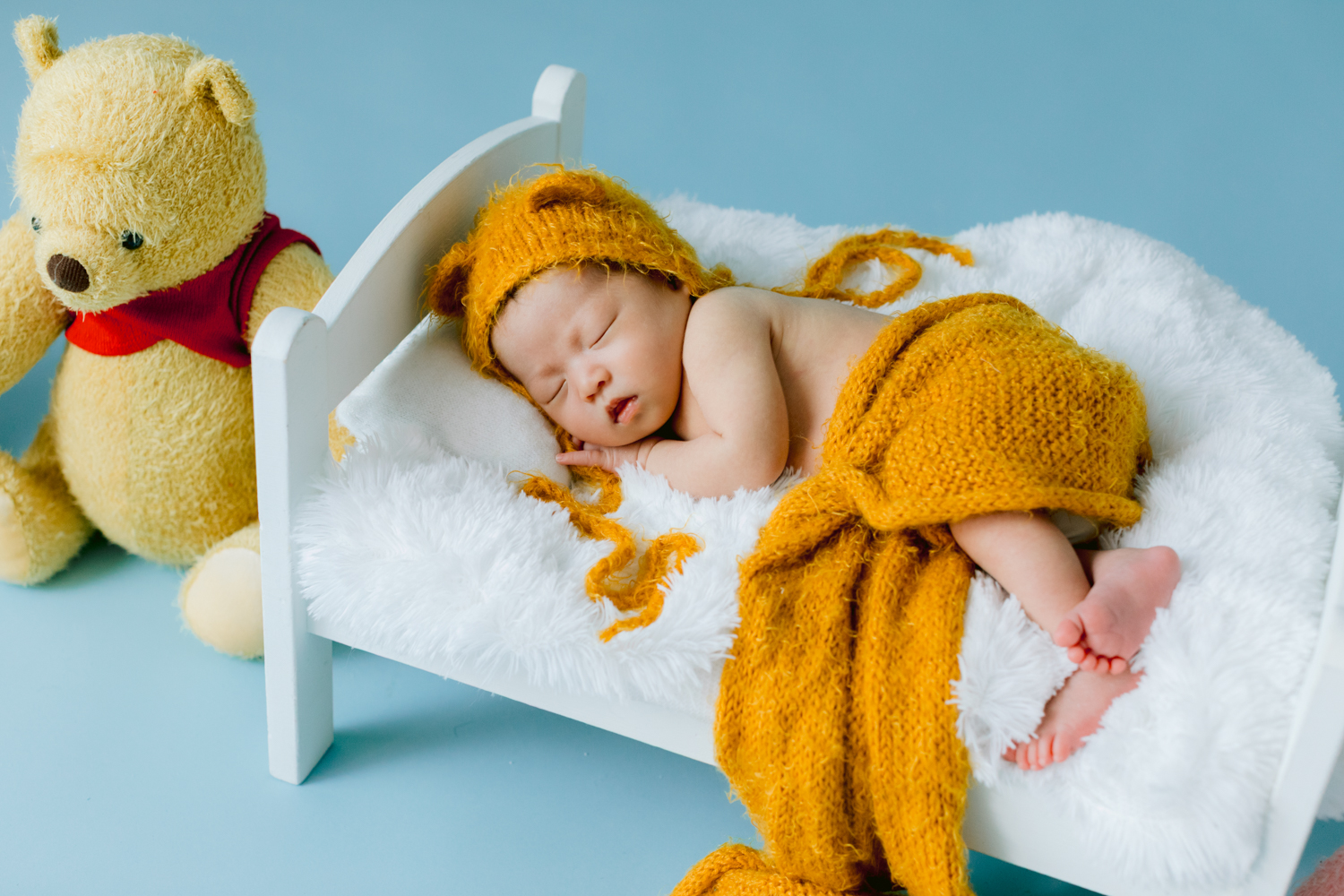 Disney-themed newborn photos taken in Santa Ana, California
