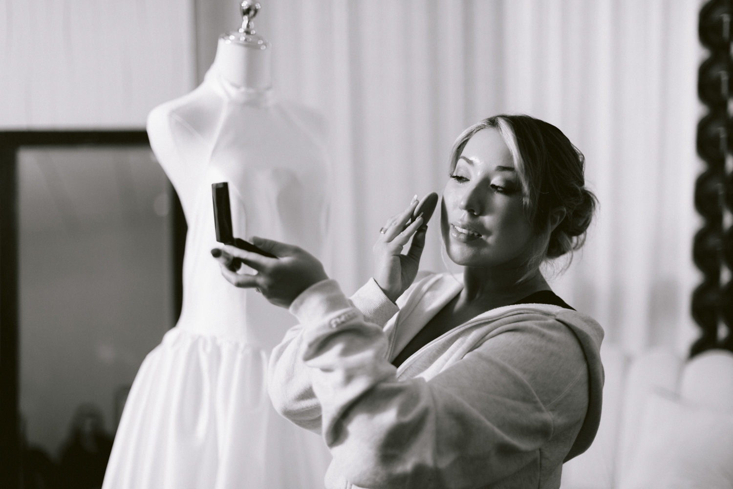 Stylish Disney wedding bridal portraits at the Disneyland Hotel