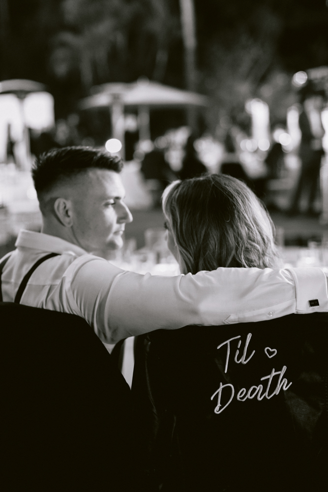James Bond–themed wedding reception at the Disneyland Hotel in December on the Adventure Lawn