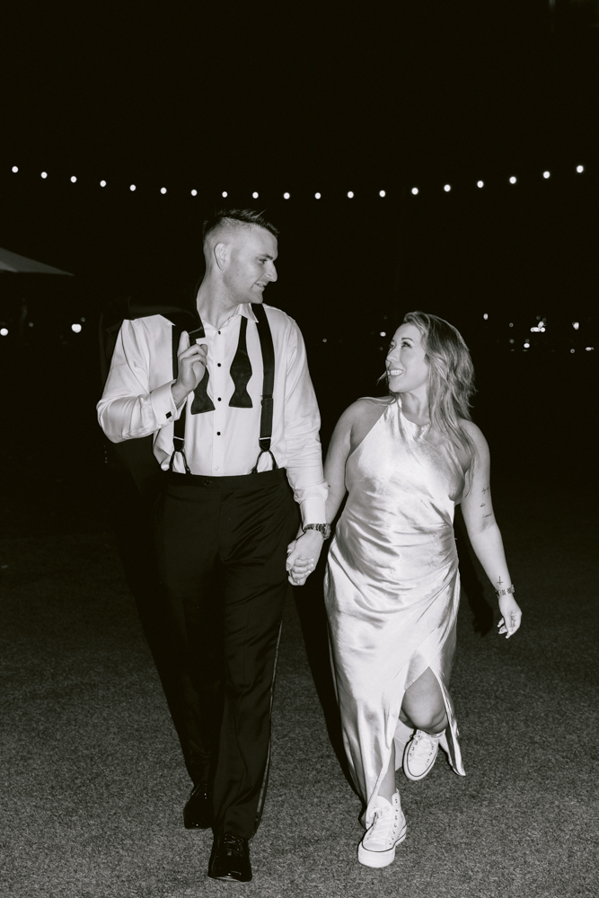 James Bond–themed wedding reception at the Disneyland Hotel in December on the Adventure Lawn